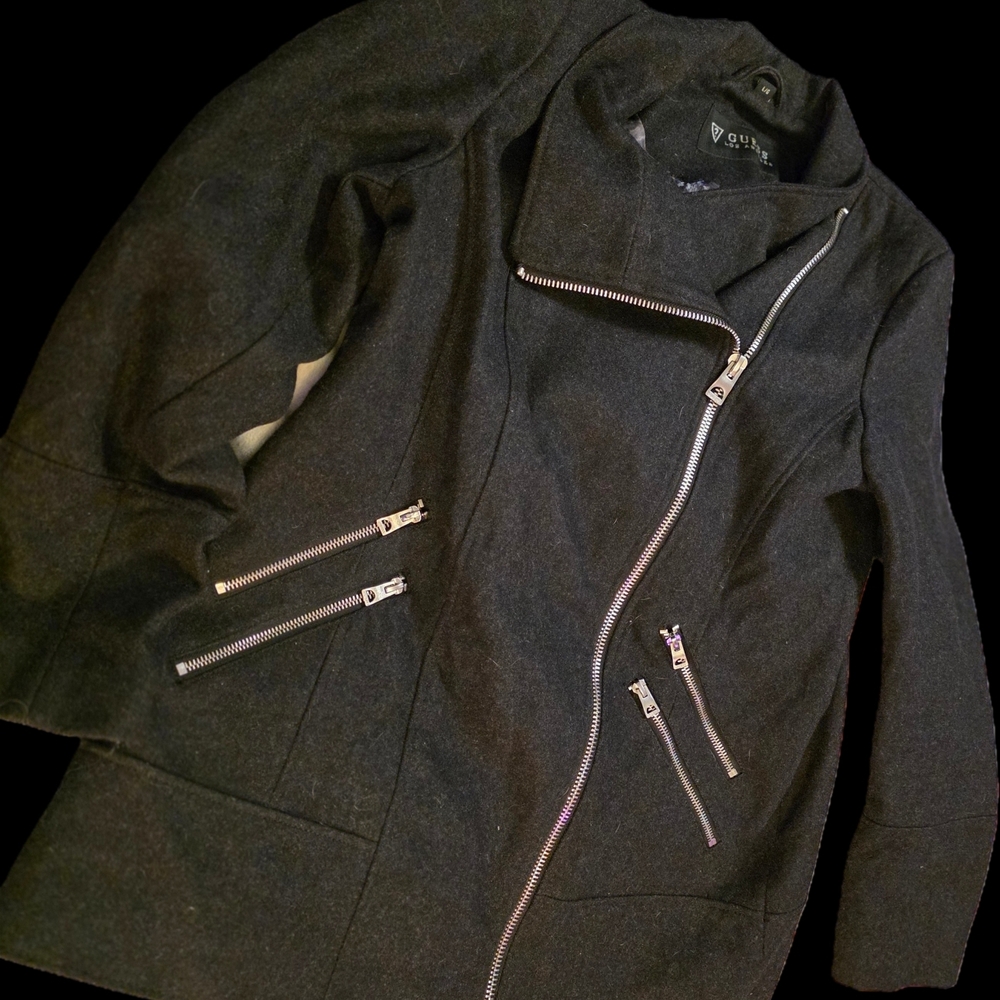 Stylish Black Asymmetrical Women's Jacket